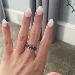 Ring set 2 brown and CZ rings